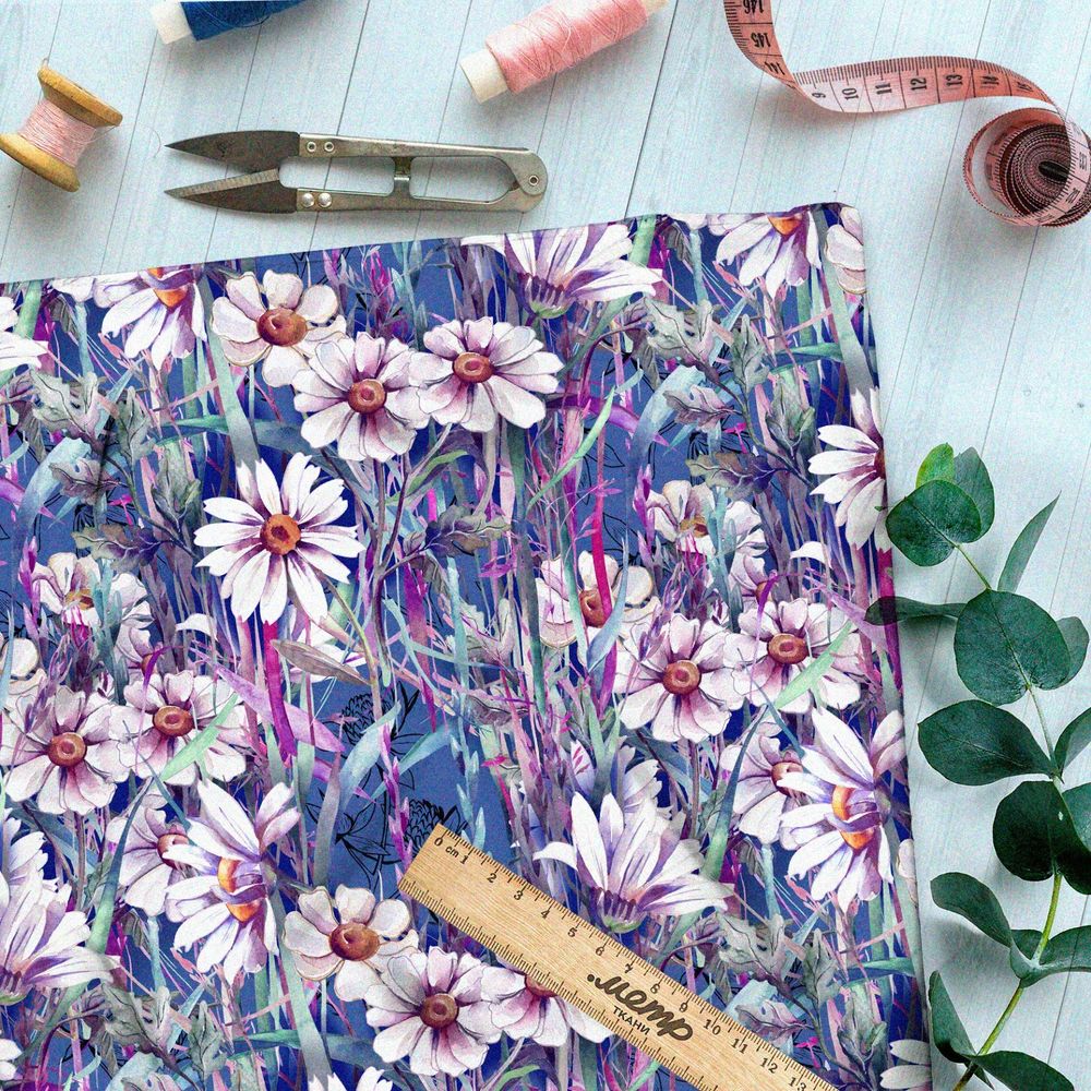 Ткань дюспо «белые ромашки» клод моне