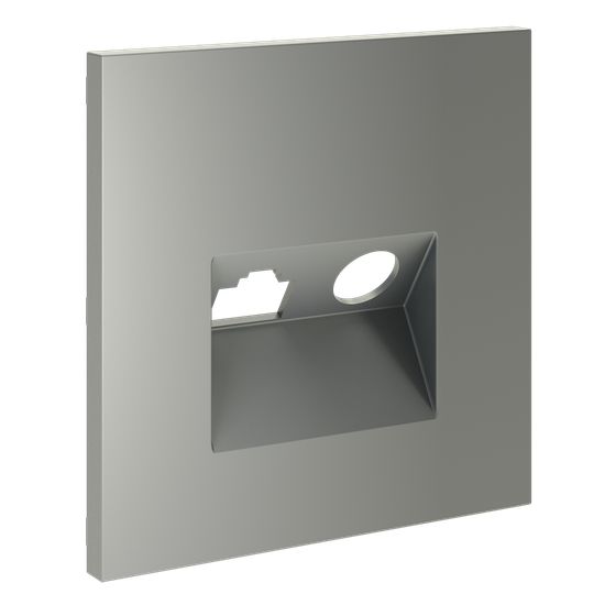 Накладка для розетки TV+RJ45 кат. 6, S70 (сталь)