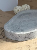 Декоративная подставка из гипса мрамор серая