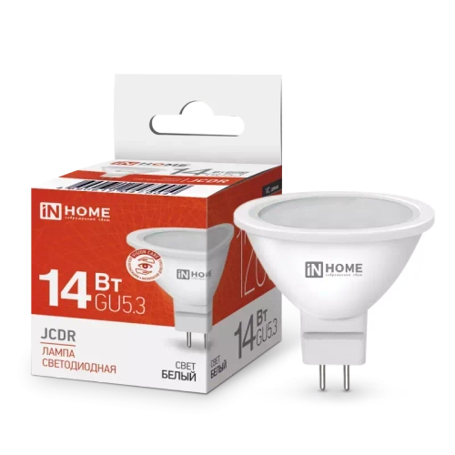 Лампа светодиодная LED-JCDR-VC 14Вт GU5.3 4000K 1260Лм IN HOME