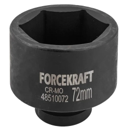Головка ударная глубокая 1'', 72мм (6гр) FORCEKRAFT FK-48510072