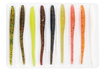 Слаги съедобные LJ Pro Series WIGGLER WORM (5,84 см), цв. MIX1, 9 шт.