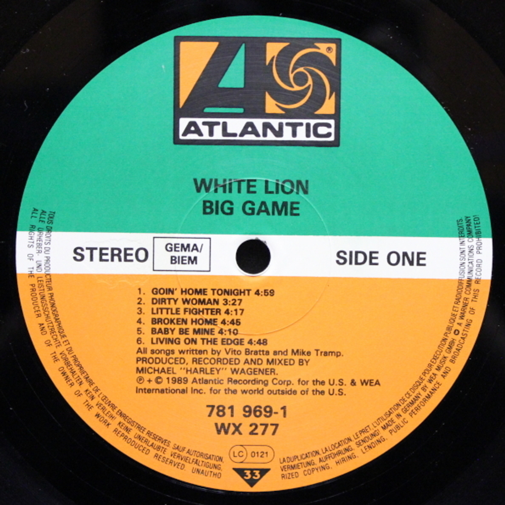 White Lion / Big Game (LP)