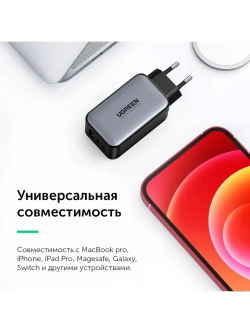 Быстрая зарядка Угрин 65w Type-C Адаптер для iPhone