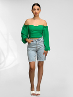 Топ Wish Collection 20121 с чашечками и длинными рукавами на резинке