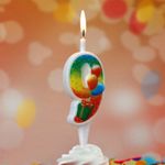 Свеча Цифра, 9 Подарок, 12 см, 1 шт.