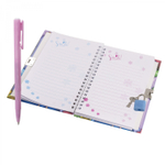 Блокнот в футляре, 18 см * 22 см, гребень, Alingar, мат.ламин, эффект 3D, ручка, замочек, диз. блок, линия, 45 л., "Мишка"