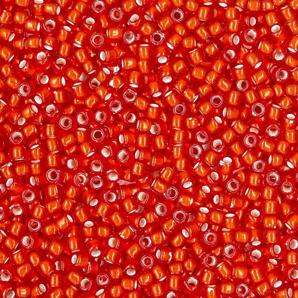 Японский бисер TOHO Round 11/0 (№25F), с внутренним серебрением, прозрачный матовый