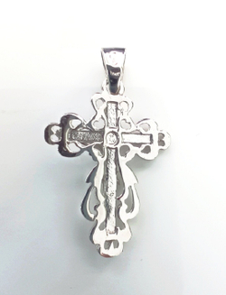 Крест Эстерелла , серебро 925*, родированный, славянский оберег/Ф