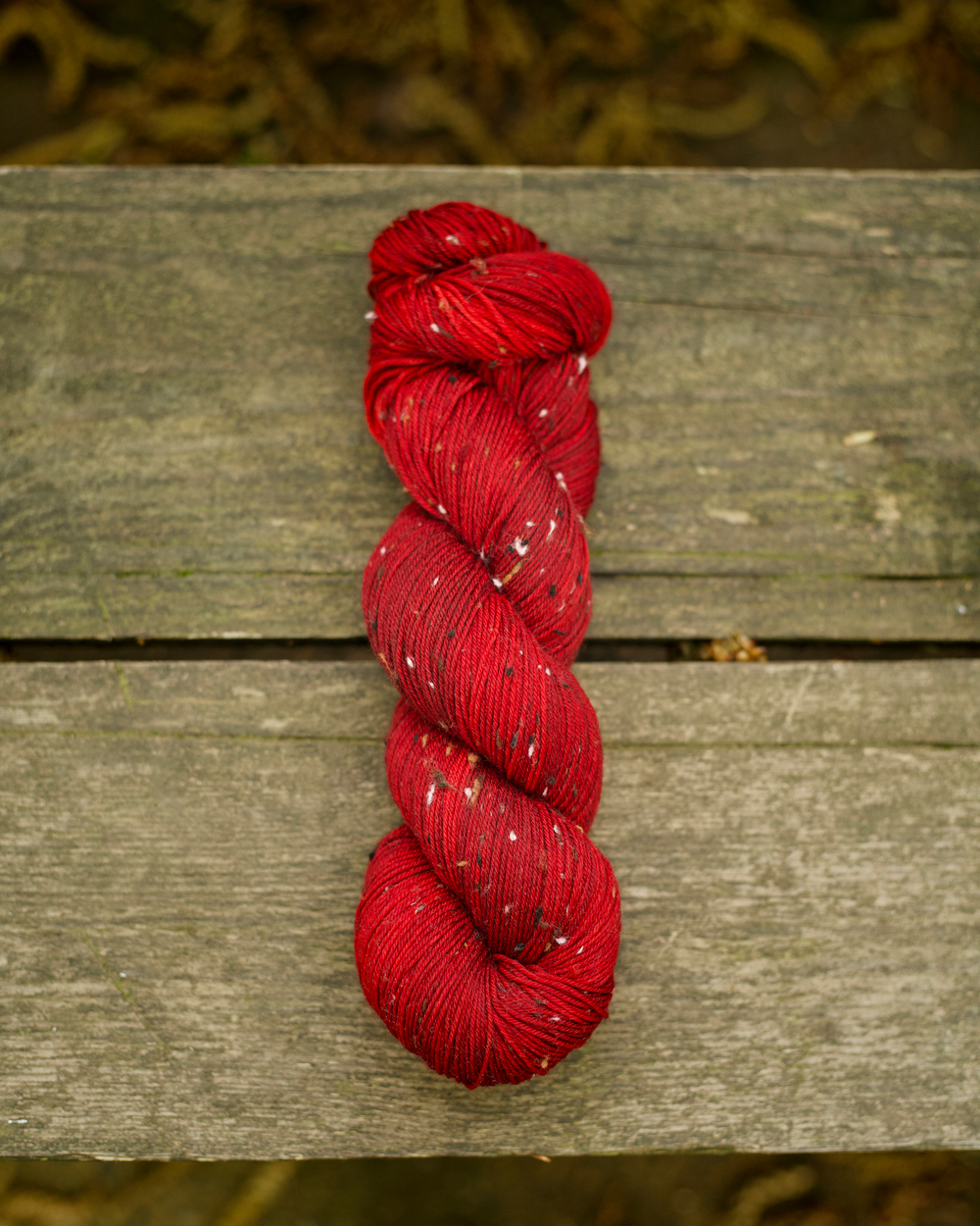 Носочный твид "Deep red" (Насыщенный красный)