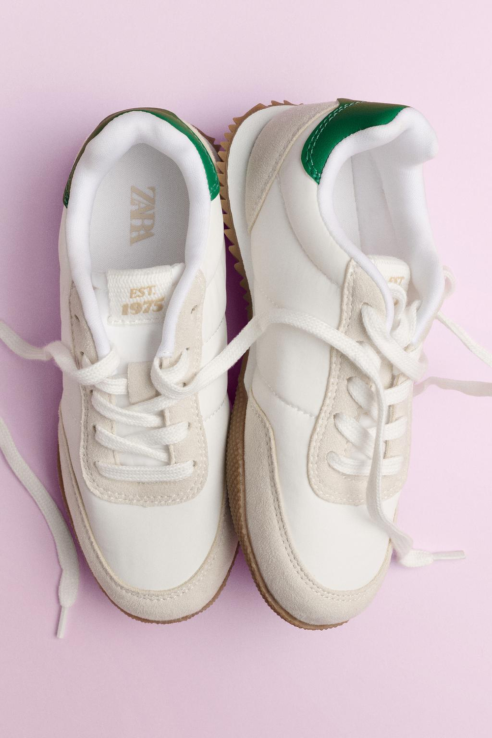 ZARA СПОРТИВНЫЕ КРОССОВКИ С МЯГКОЙ ПОДКЛАДКОЙ, БЕЛЫЙ