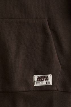 H&M Толстовка с застежкой-молнией на половину длины, темно-коричневый