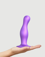 Фиолетовая насадка Strap-On-Me Dildo Plug Curvy size L (Цвет: фиолетовый)