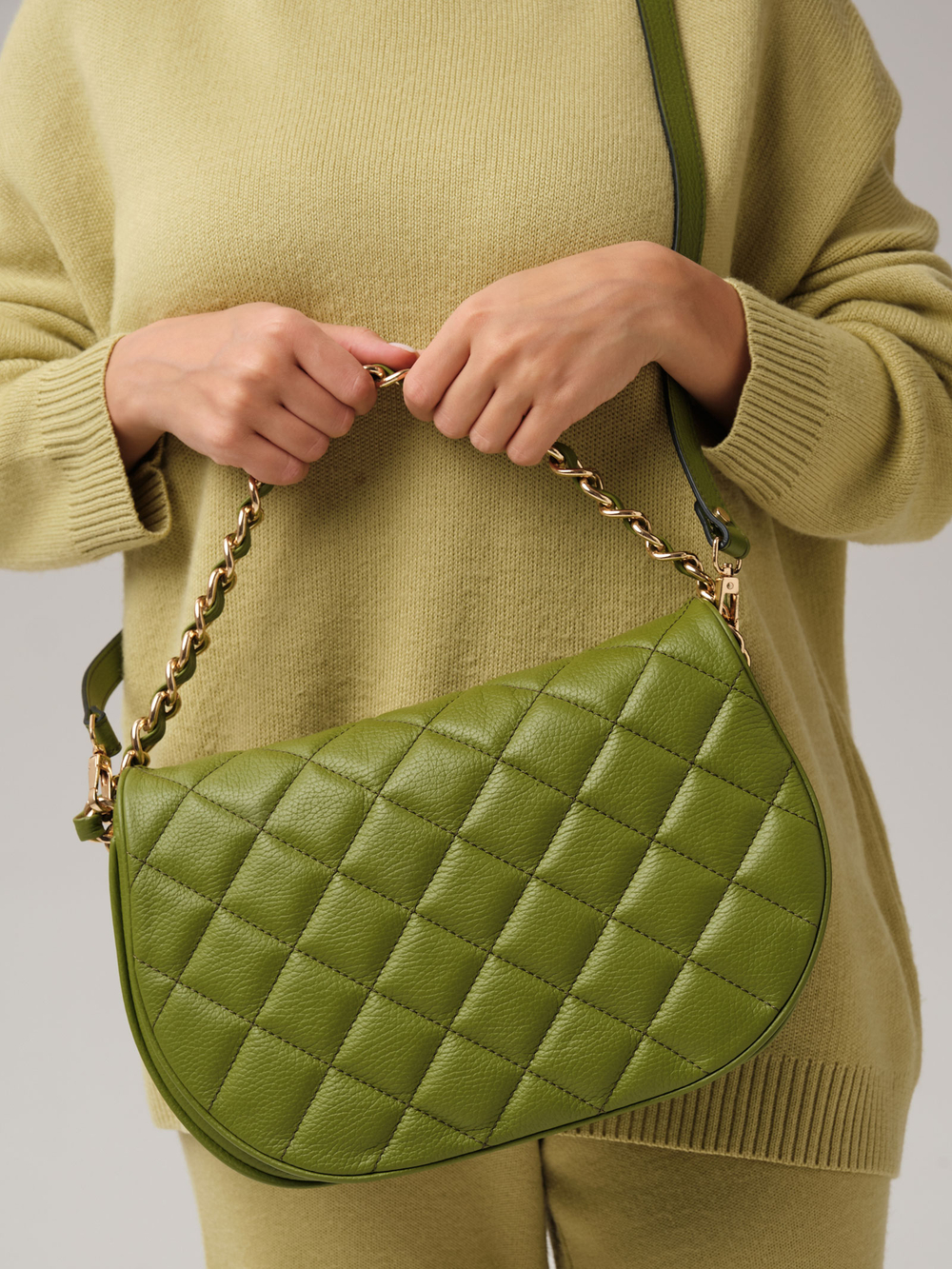 Кожаная сумка Azaro 30788 зеленый бамбук