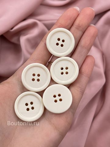 Пуговицы на прокол17 белые (молочные)
