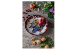 Салатник 21см Certified Int Виноделие Синий виноград синий