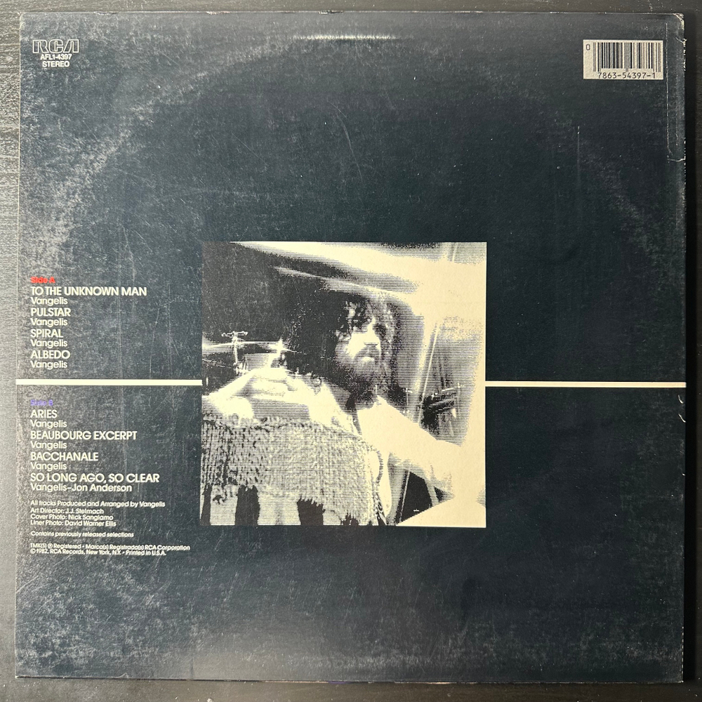 Vangelis ‎– To The Unknown Man (США 1982г.)