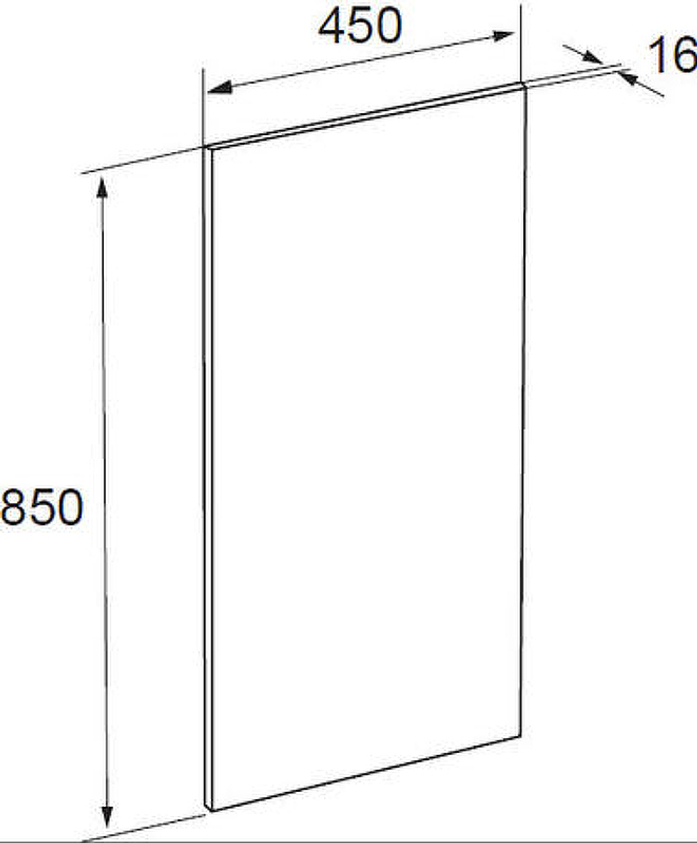 Зеркало Roca The Gap 45 ZRU9000090 с подсветкой (светильник сверху)