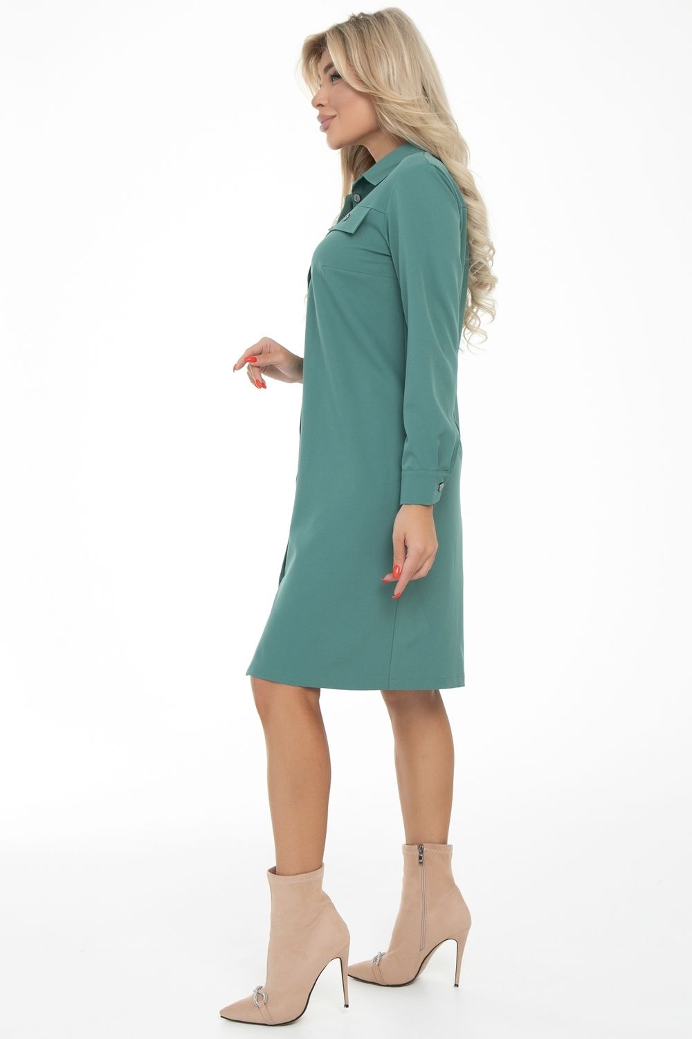 Платье Деловой стиль (олива) Diolche (Акция)