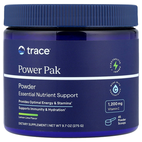 Trace, Power Pak, лимон и лайм, 275 г (9,7 унции)