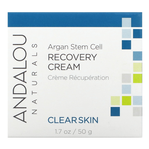 Andalou Naturals, Восстанавливающий крем со стволовыми клетками аргании, очистка кожи, 50 мл (1,7 жидкой унции)
