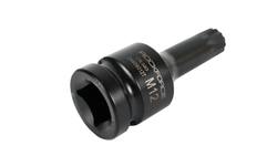 Головка-бита SPLINE ударная 1/2", M12 с отверстием ROCKFORCE RF-24806012T