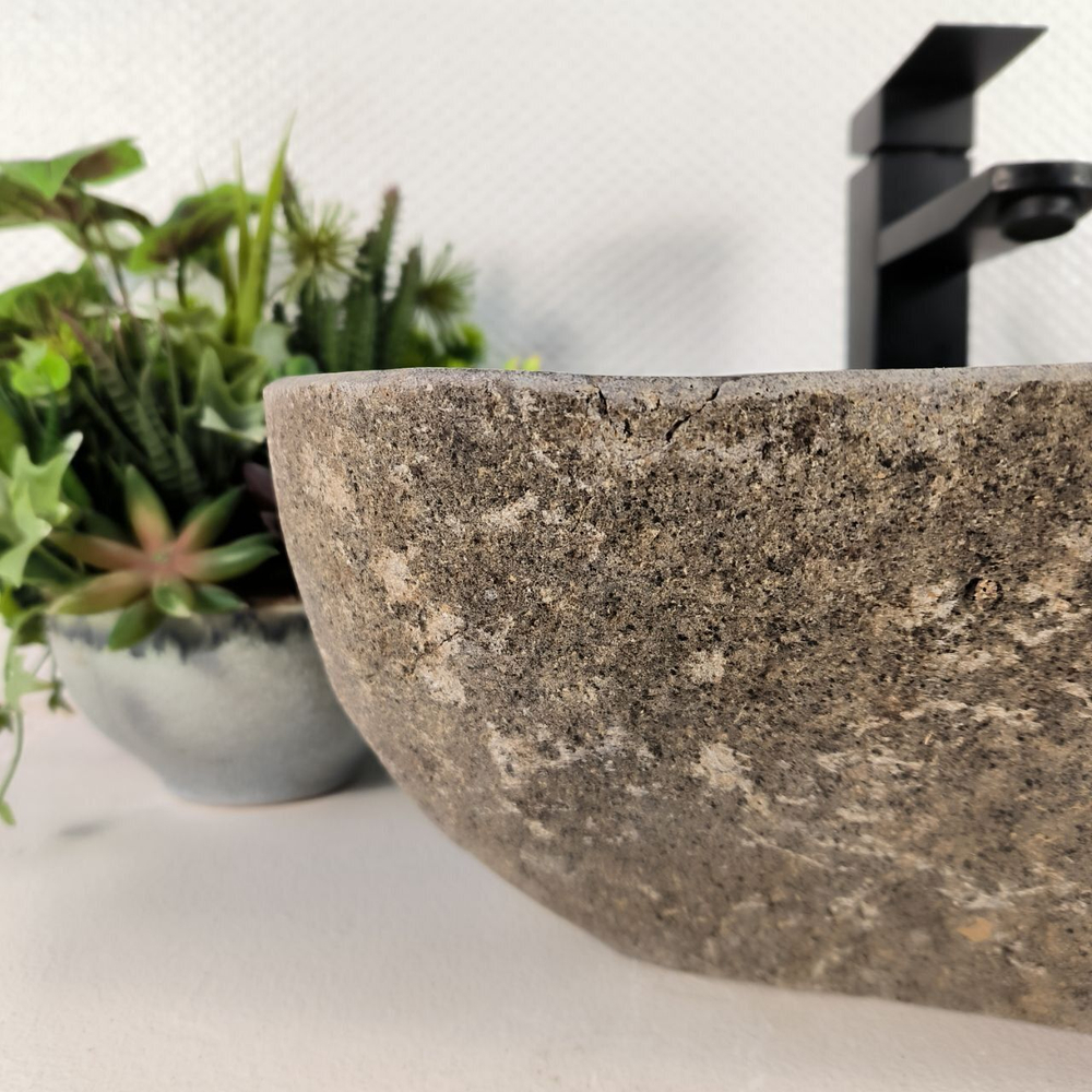 Каменная раковина из речного камня RS-05600 (47*31*16) 0856 из натурального камня