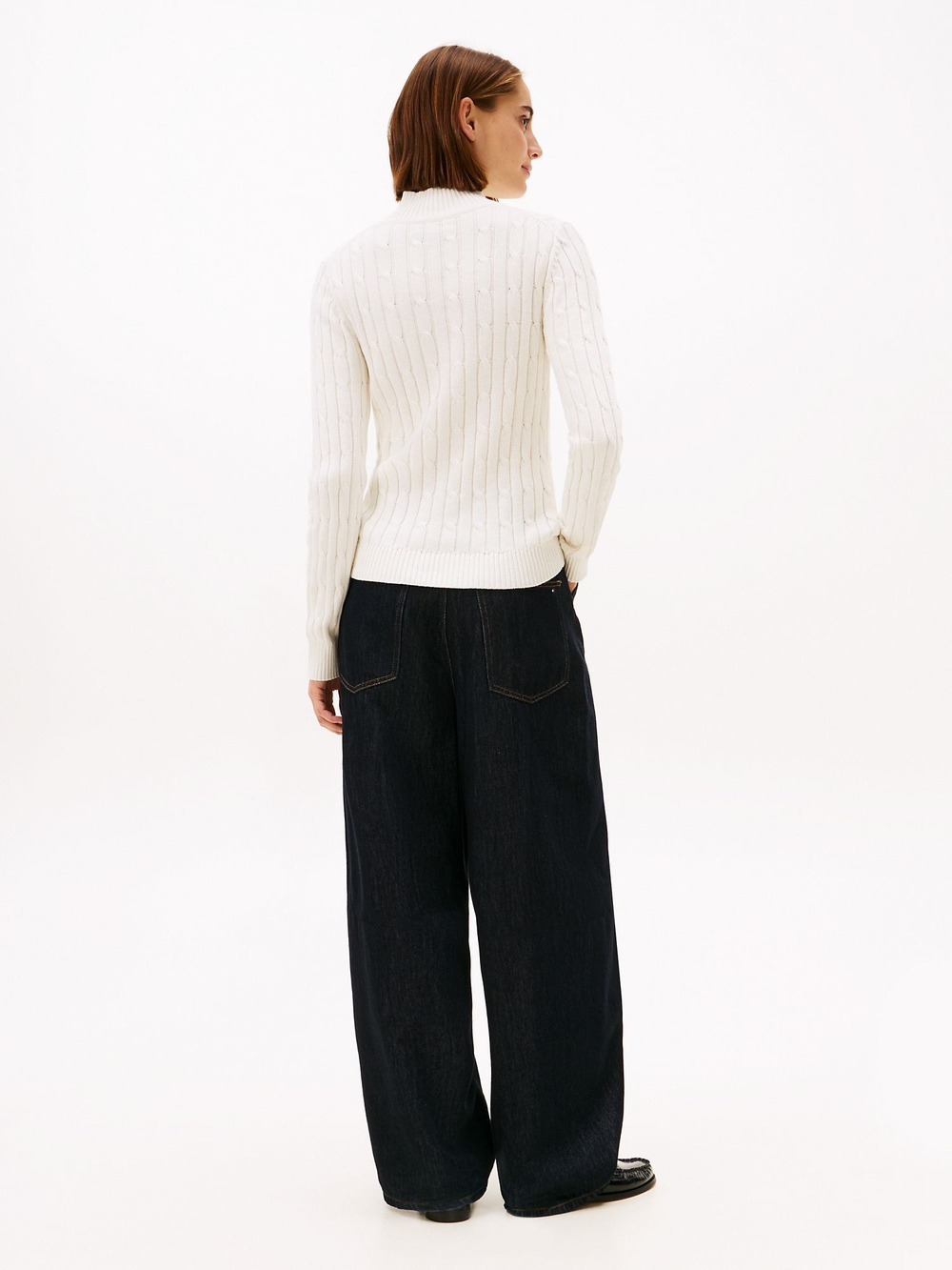 Кардиган Tommy Hilfiger Crest Logo Cable Knit Zip Cardigan Ivory