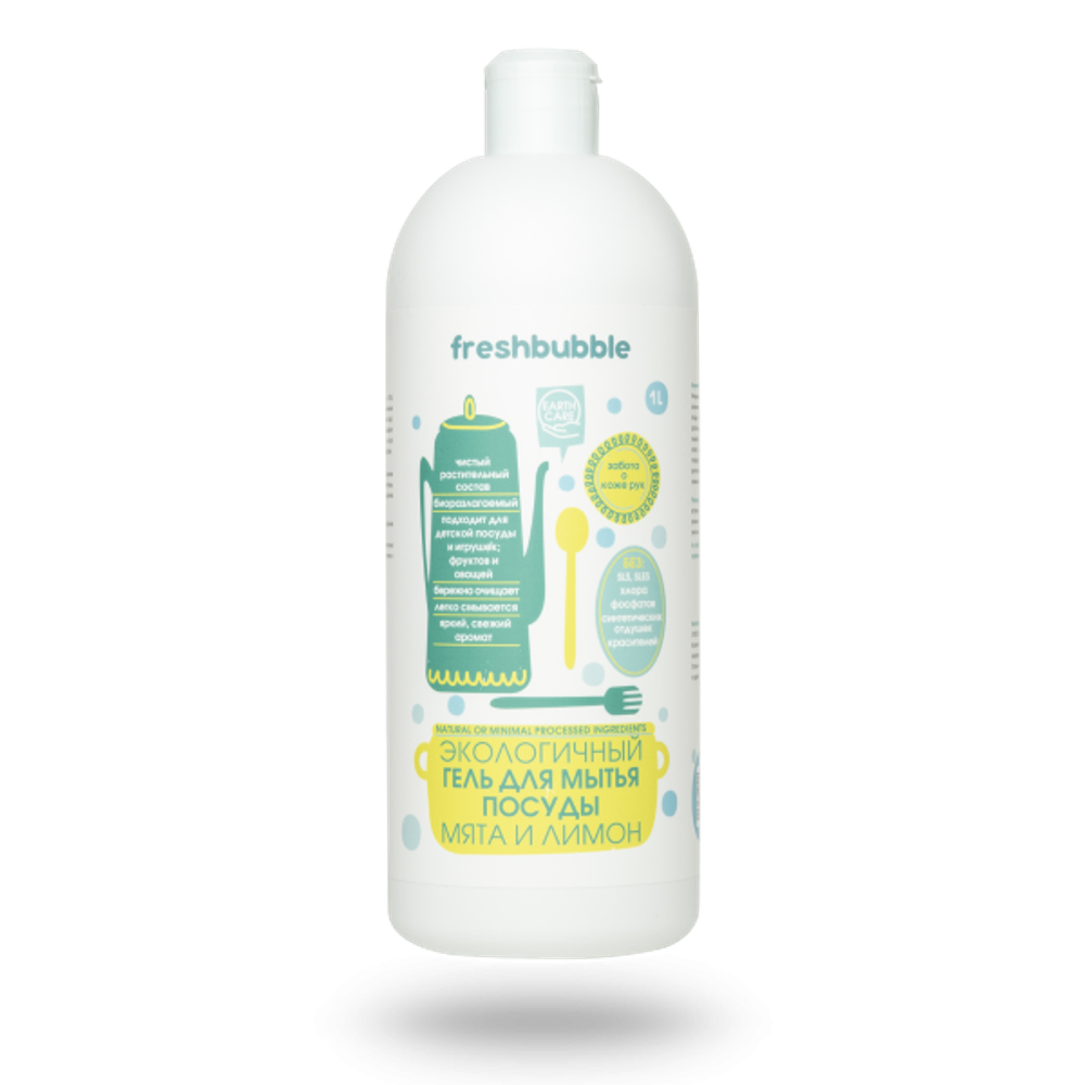 Гель для мытья посуды Мята и Лимон, 1000 мл (Fresh bubble)