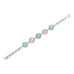 Браслет классический Possebon Pearl R.Quartz-B.S.Agate C1362.9.21 R/BL/S