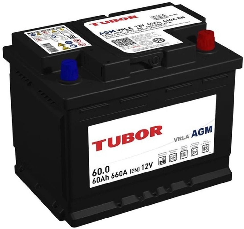 TUBOR AGM 6CT- 60 аккумулятор