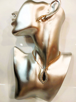 Комплект бижутерии. Наборы. комплект серьги с подвеской со стразами "Восточная ночь"