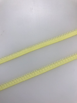 Отделочная резинка ажурная светло-желтая 10 мм