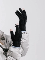 Перчатки теплые вязаные