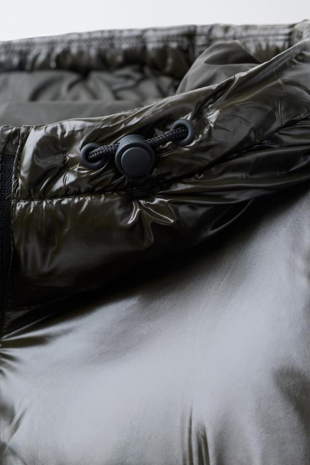 ZARA КУРТКА С КАПЮШОНОМ WATER REPELLENT, ЗЕЛЕНЫЙ