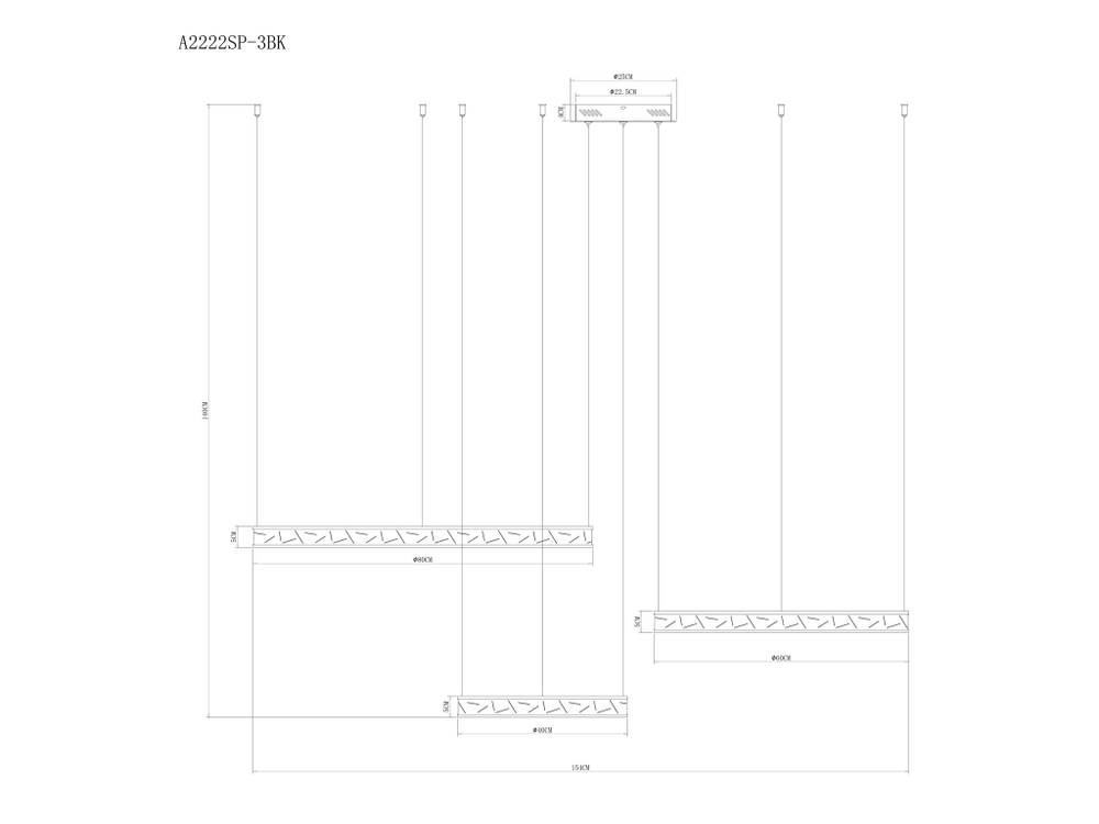 Подвесная светодиодная люстра Arte Lamp SHINE A2222SP-3BK