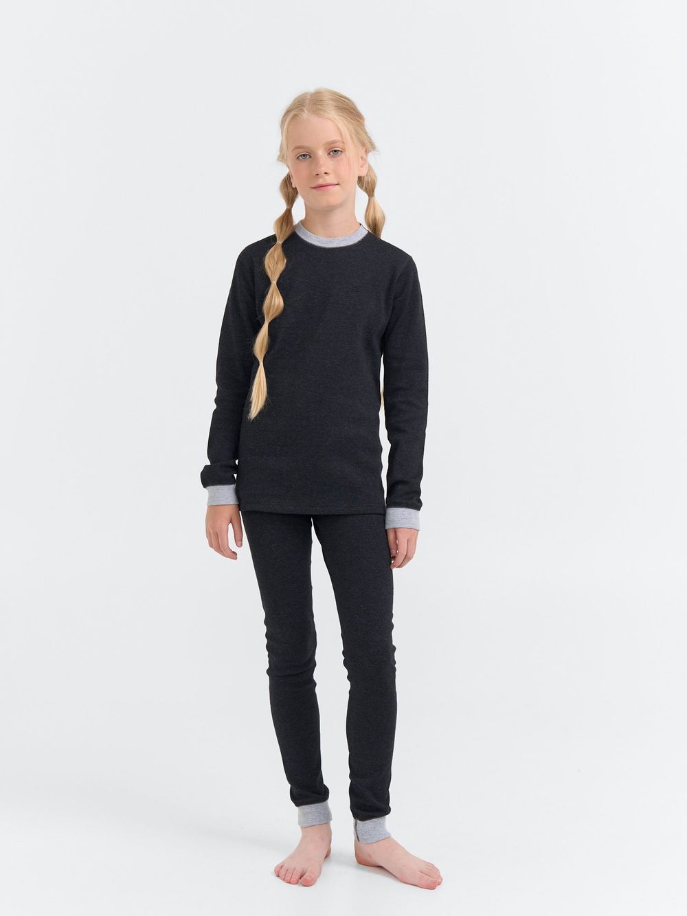Комплект термобелья "Черный меланж" 7+
