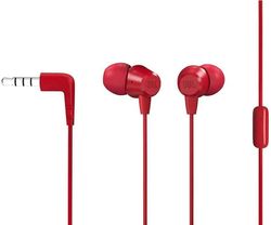 Наушники JBL C50HI Red, внутриканальные