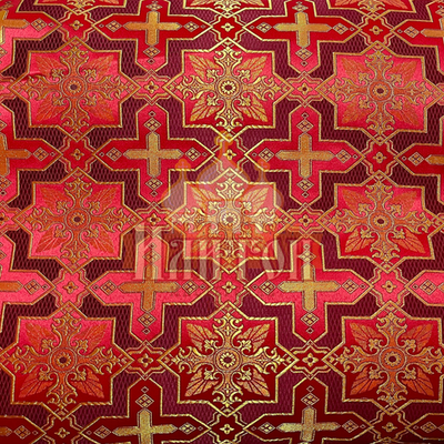 Парча "Православный" красная