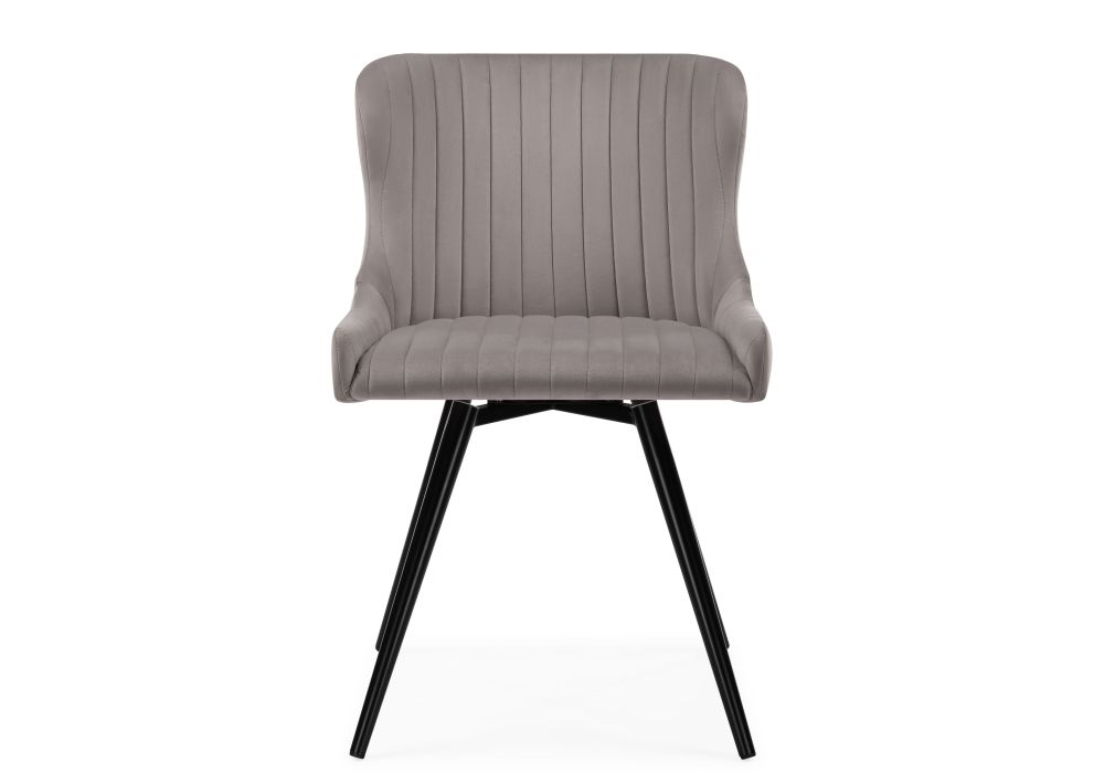 Кресло Хабри крутящееся серый / черный глянец