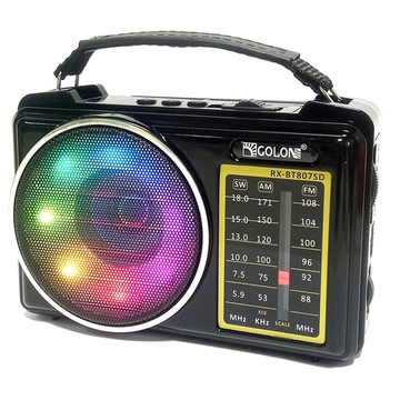 Радиоприемник Golon RX-BT807SD RGB Solar panel BT