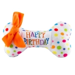 Игрушка с пищалкой - КОСТОЧКА - С ДНЕМ РОЖДЕНИЯ "Happy Birthday Bone" Dog Haute Couture (USA, Chicago), 18 см