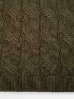 Massimo Dutti Плетеная балаклава, зеленый