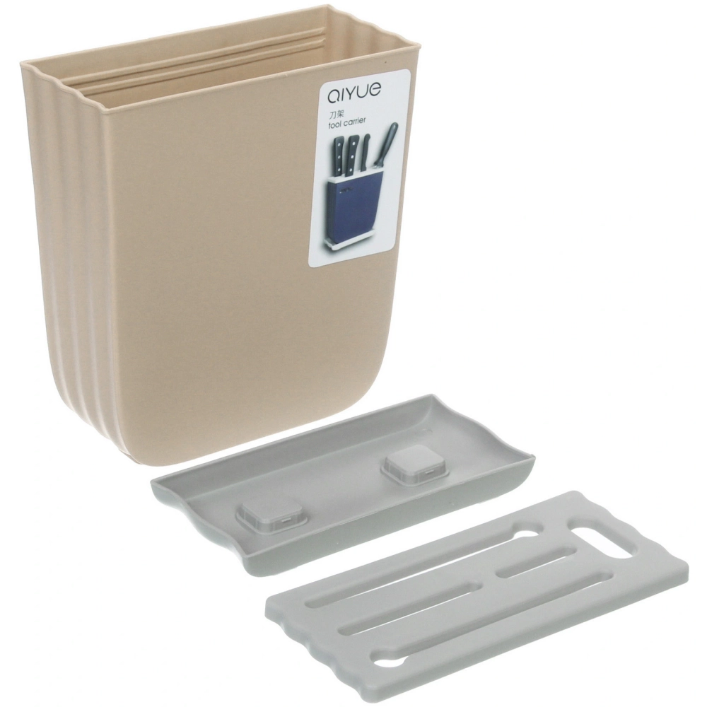 Подставка для ножей «Стиль» 19*16*7см с поддоном, микс