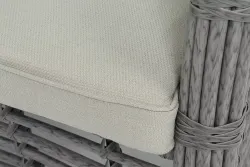 "Ницца" диван из искусственного ротанга трехместный, цвет серый
