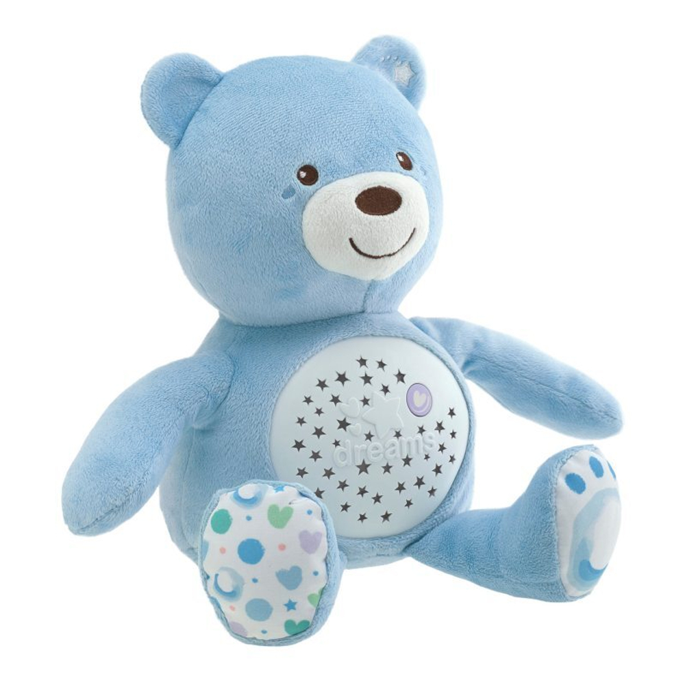 Chicco First Dreams - Плюшевый мишка с проектором Синий 80152