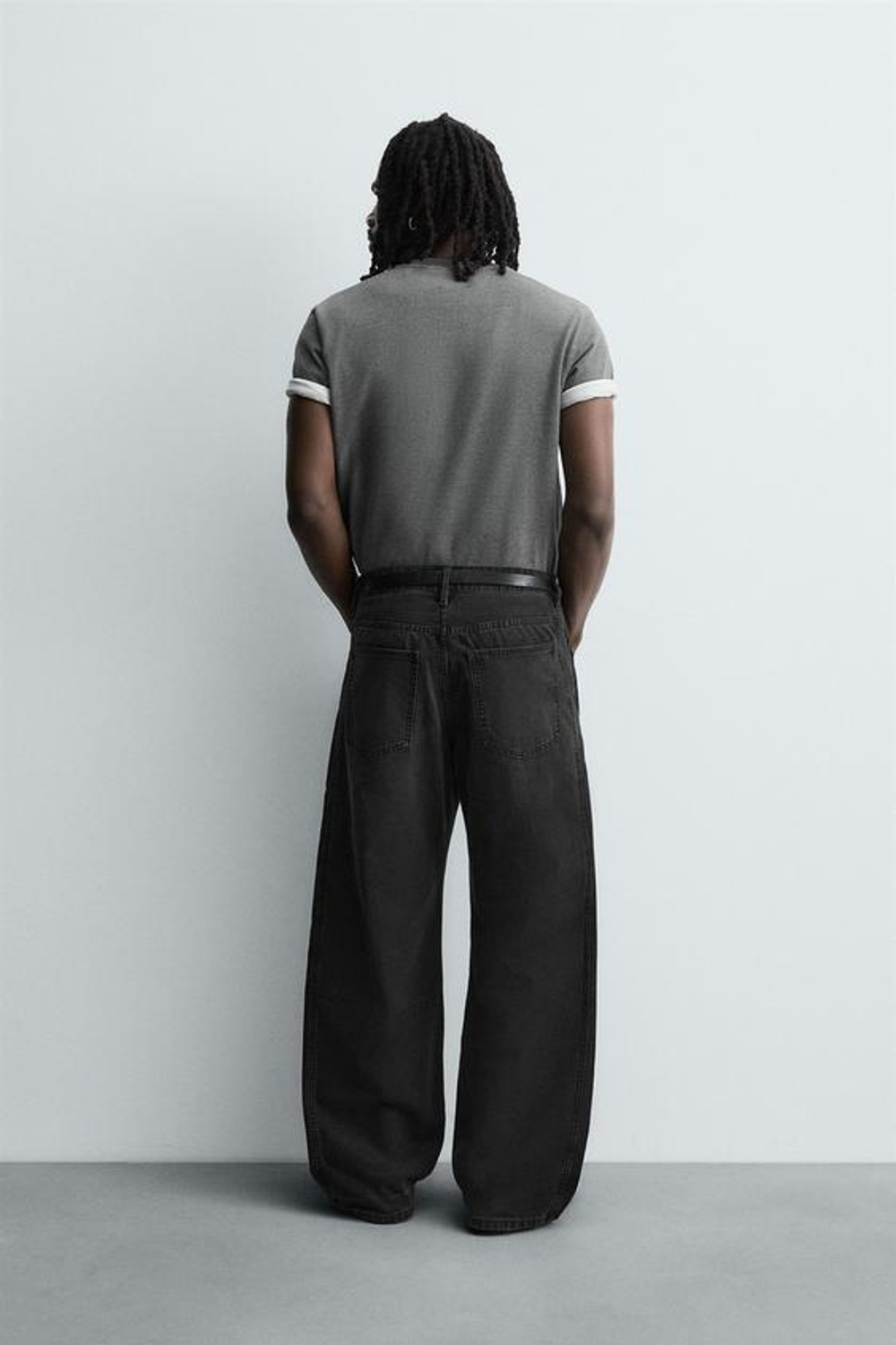 ZARA ДЖИНСЫ BAGGY FIT, ЧЕРНЫЙ