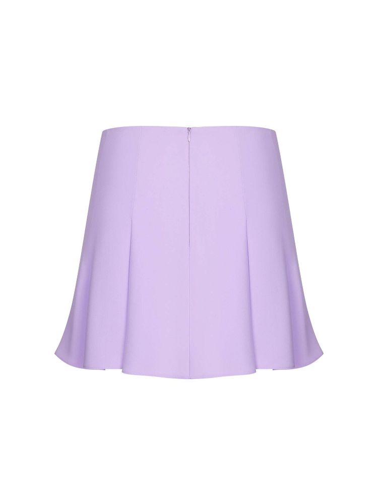 Мини юбка из крепа со складками