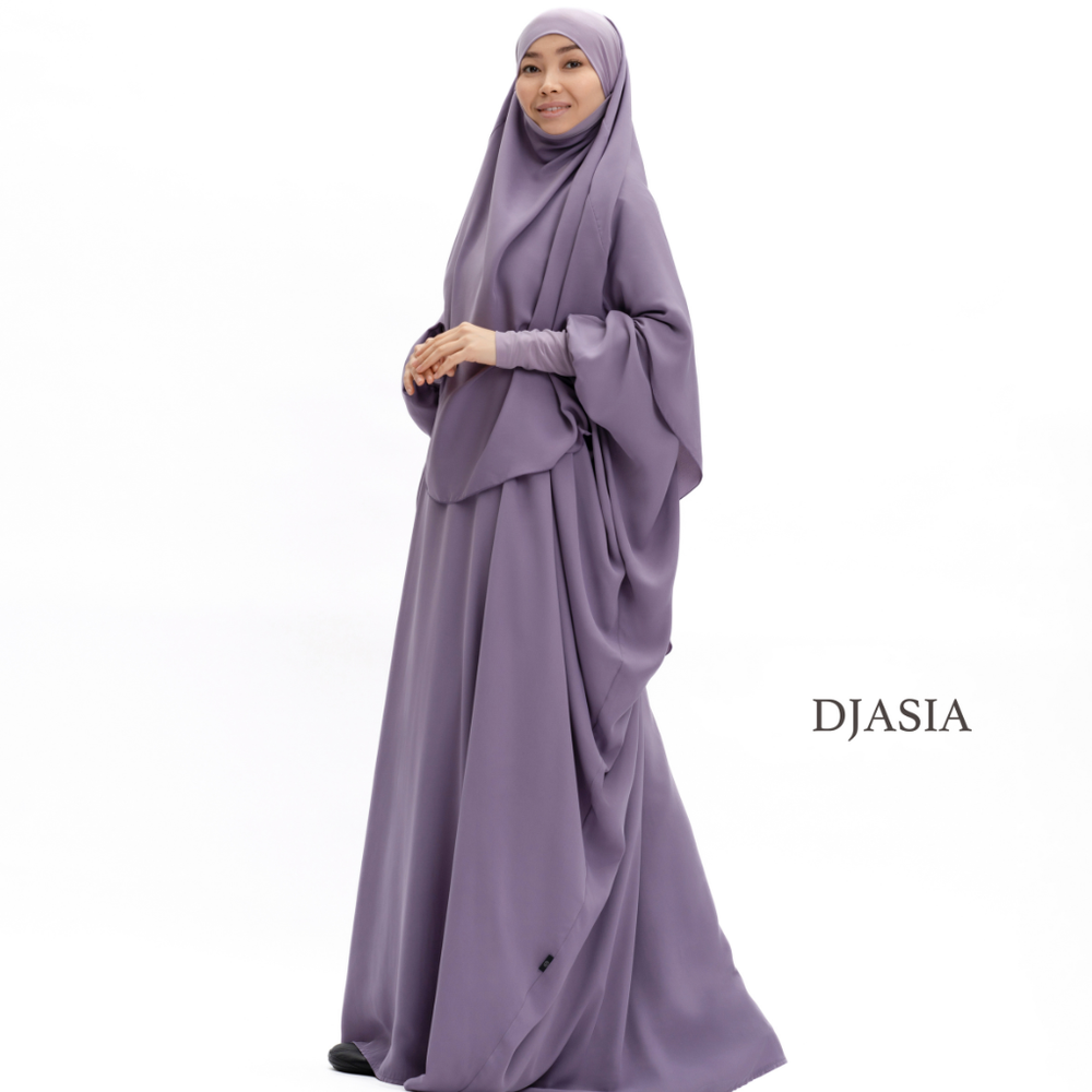 КОМПЛЕКТ: ХИМАР И АБАЯ ИЗ МЕДИНСКОГО ШЕЛКА One size