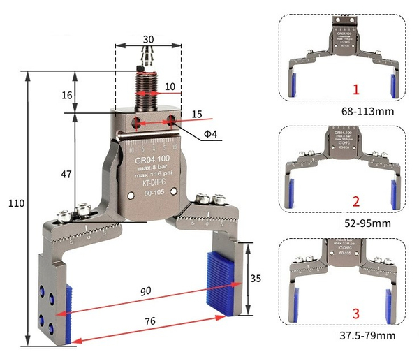 Mini-kt-dhpg (adjustable range 65-105mm)